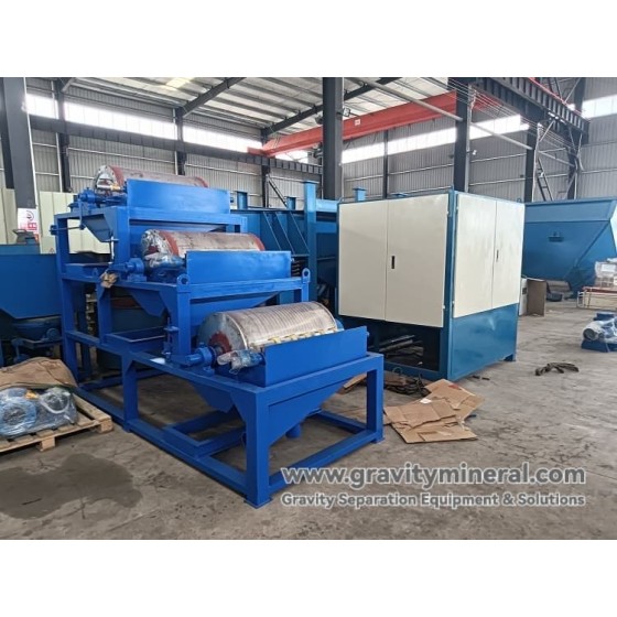 محلول إثراء خام الحديد (الفصل بالجاذبية + الفصل المغناطيسي)